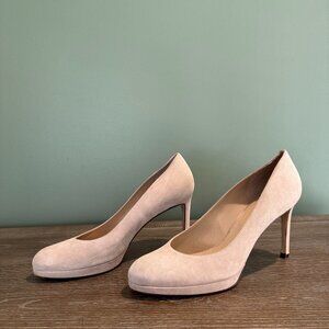 Stuart Weitzman Beatrix Dolce Suede Platform Heel - Size 9.5